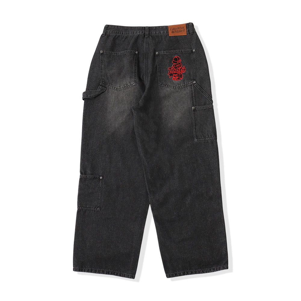 “CAP BOY” logo Original Double Knee Denim