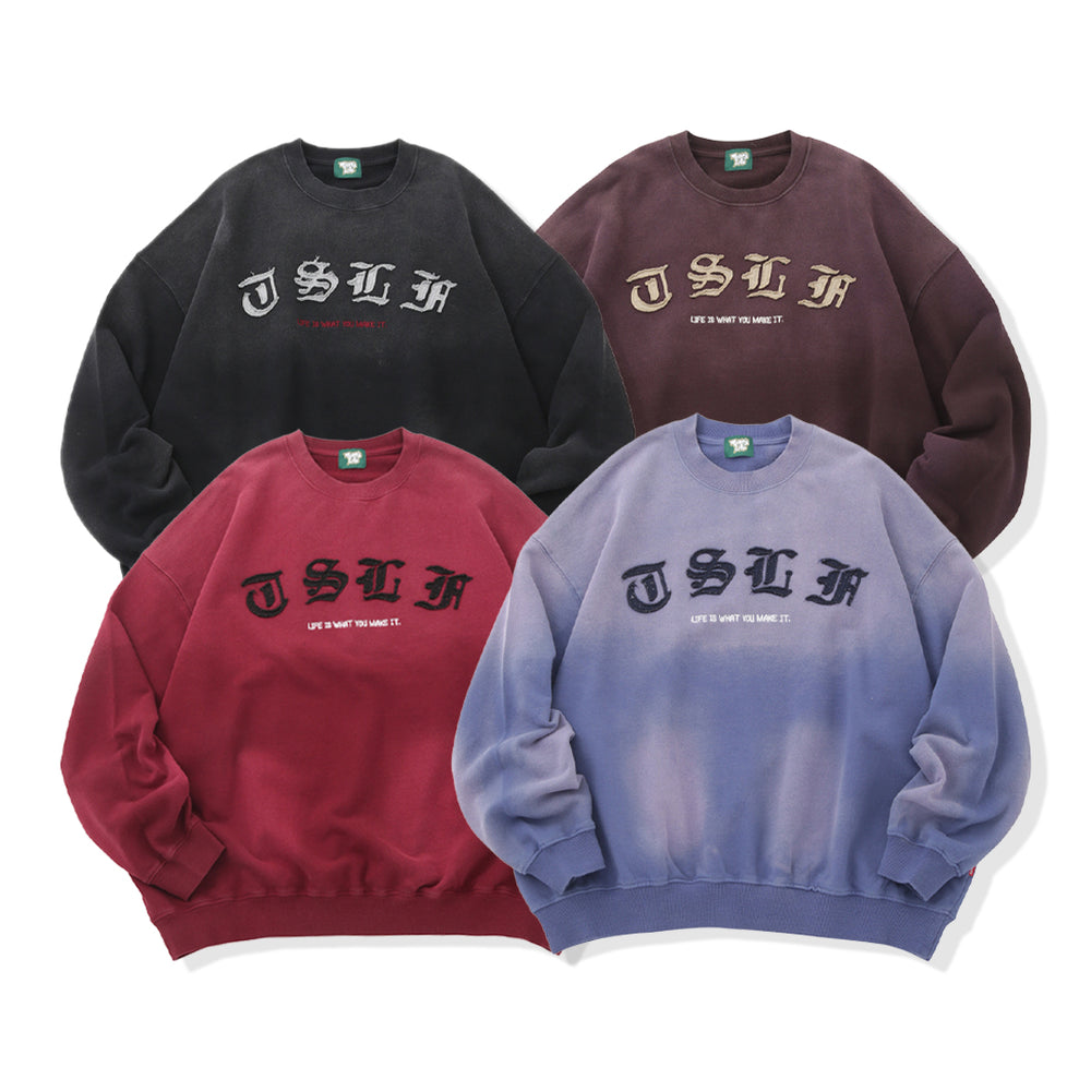 Vintage styles Patch work logo sweat