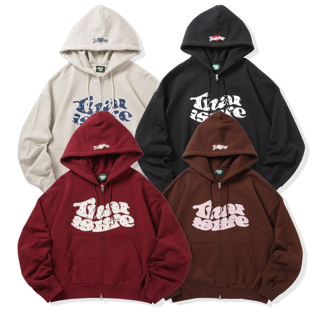 HEAVY WEIGHT 12.0oz FRONT HEART DOT LOGO ZIP HOODIE free