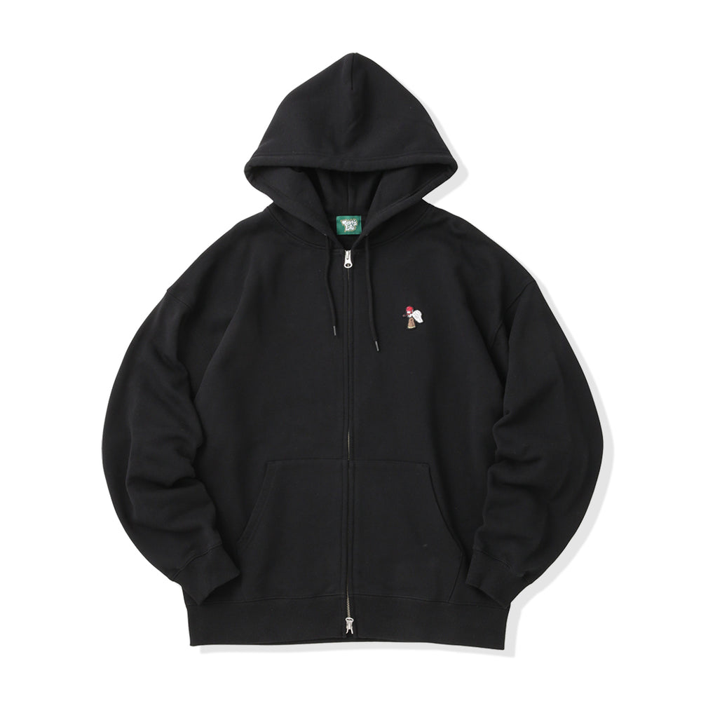 HEAVY WEIGHT 13.0oz "ANGEL GIRL" LOGO ZIP HOODIE free