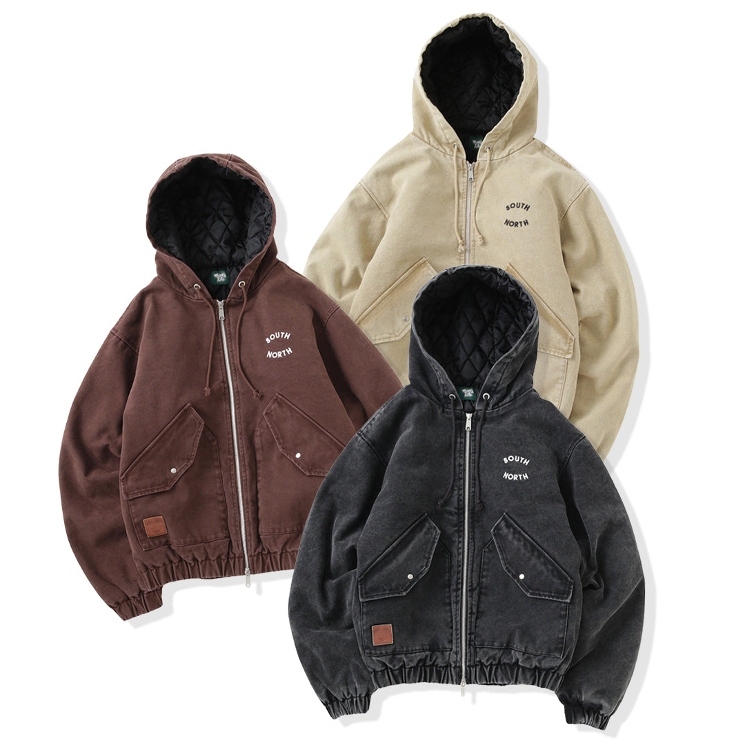 Vintage styles South North logo Duck Hooded Jacket free