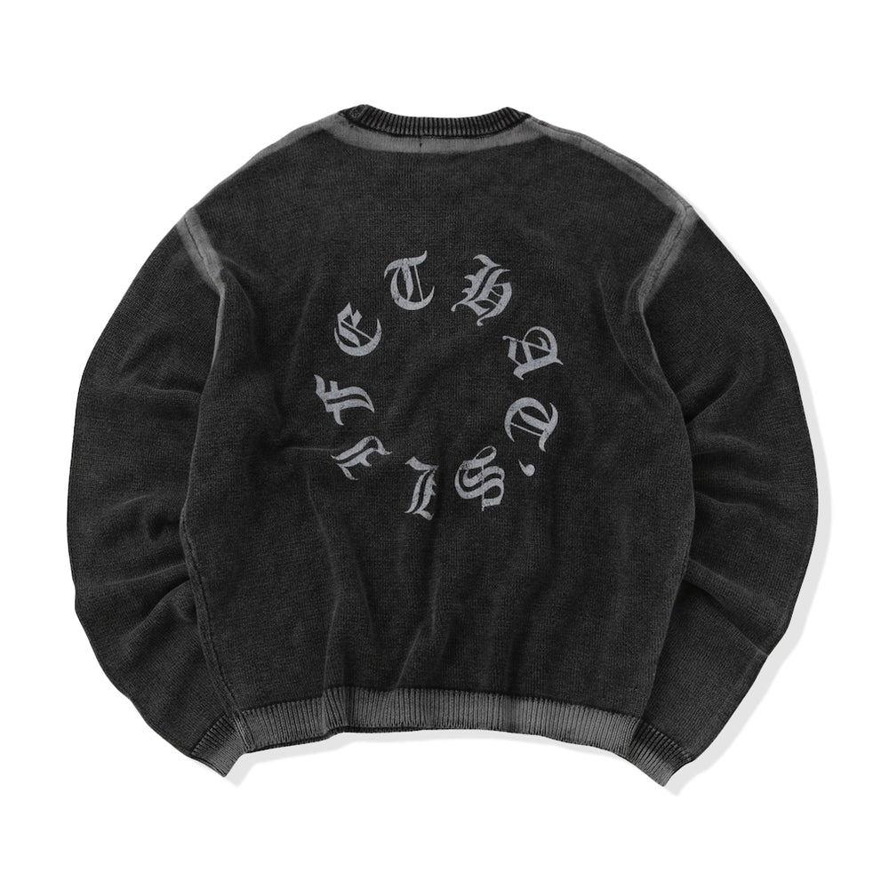 Vintage styles Circle logo knit