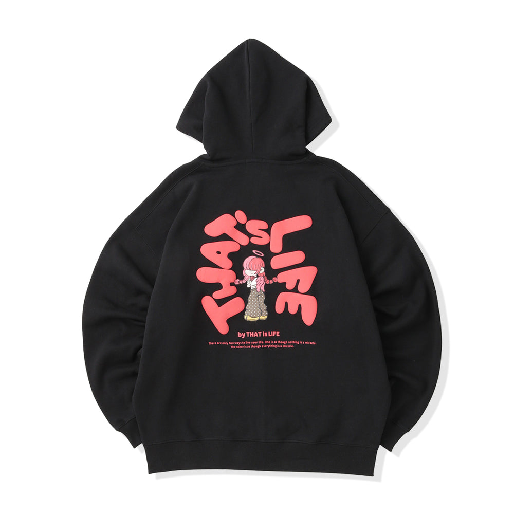 HEAVY WEIGHT 13.0oz "ANGEL GIRL" LOGO ZIP HOODIE free