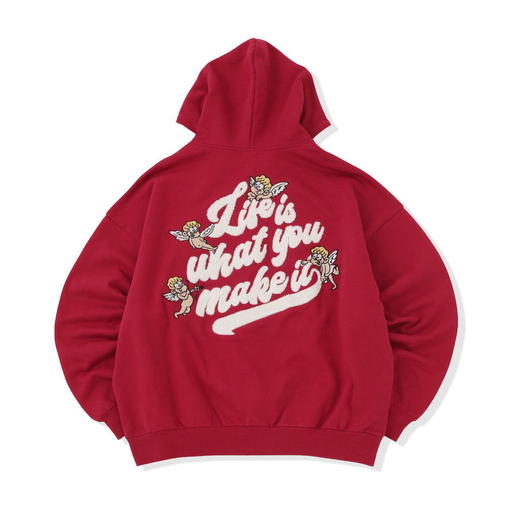 HEAVY WEIGHT 12.0oz ANGEL LOGO ZIP HOODIE