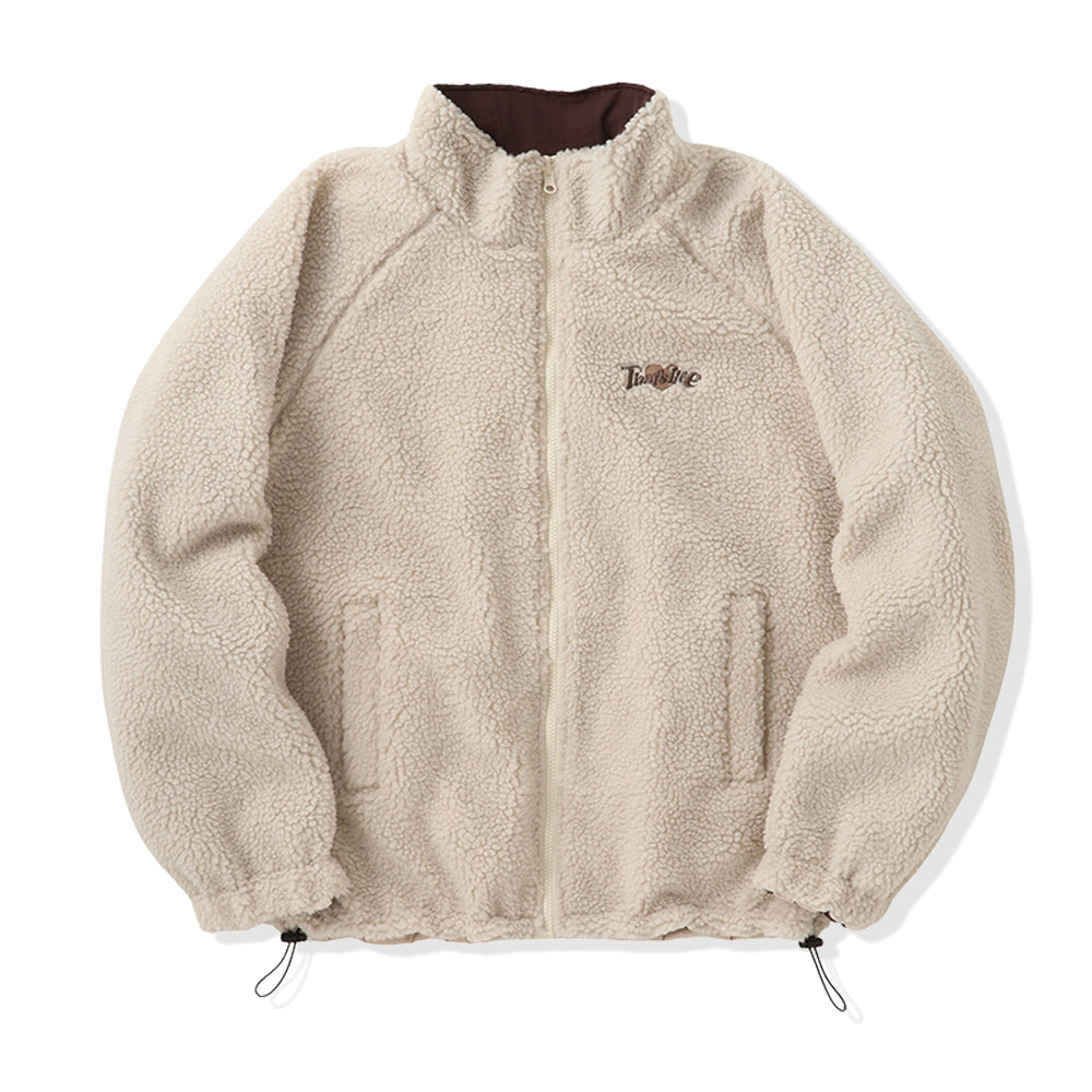 2way Reversible Heart logo Nylon / Boa Jackets free