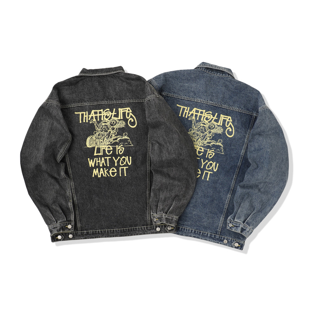 Vintage styles Biker Denim Set up / Jacket