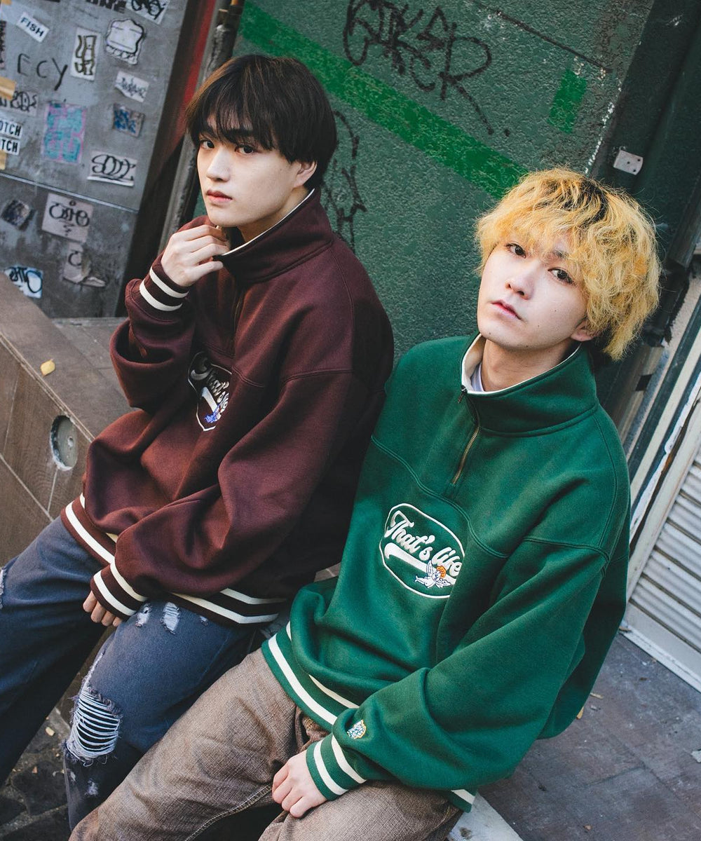 That's life Rib Line Half zip sweat 