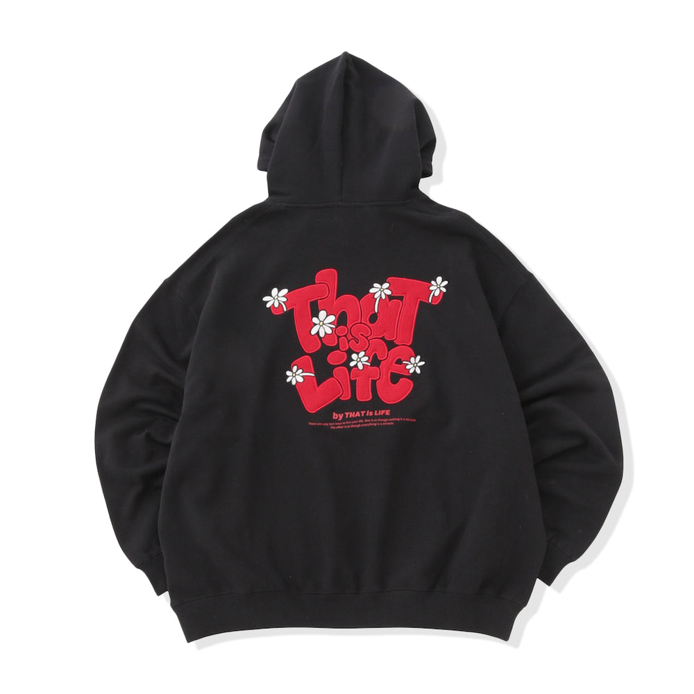 HEAVY WEIGHT 12.0oz "FLOWER" LOGO HOODIE