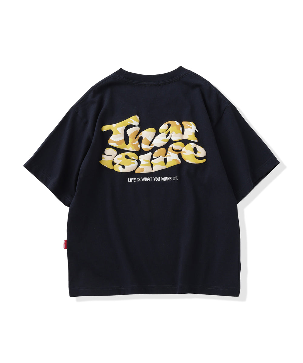 Wave logo back print tee