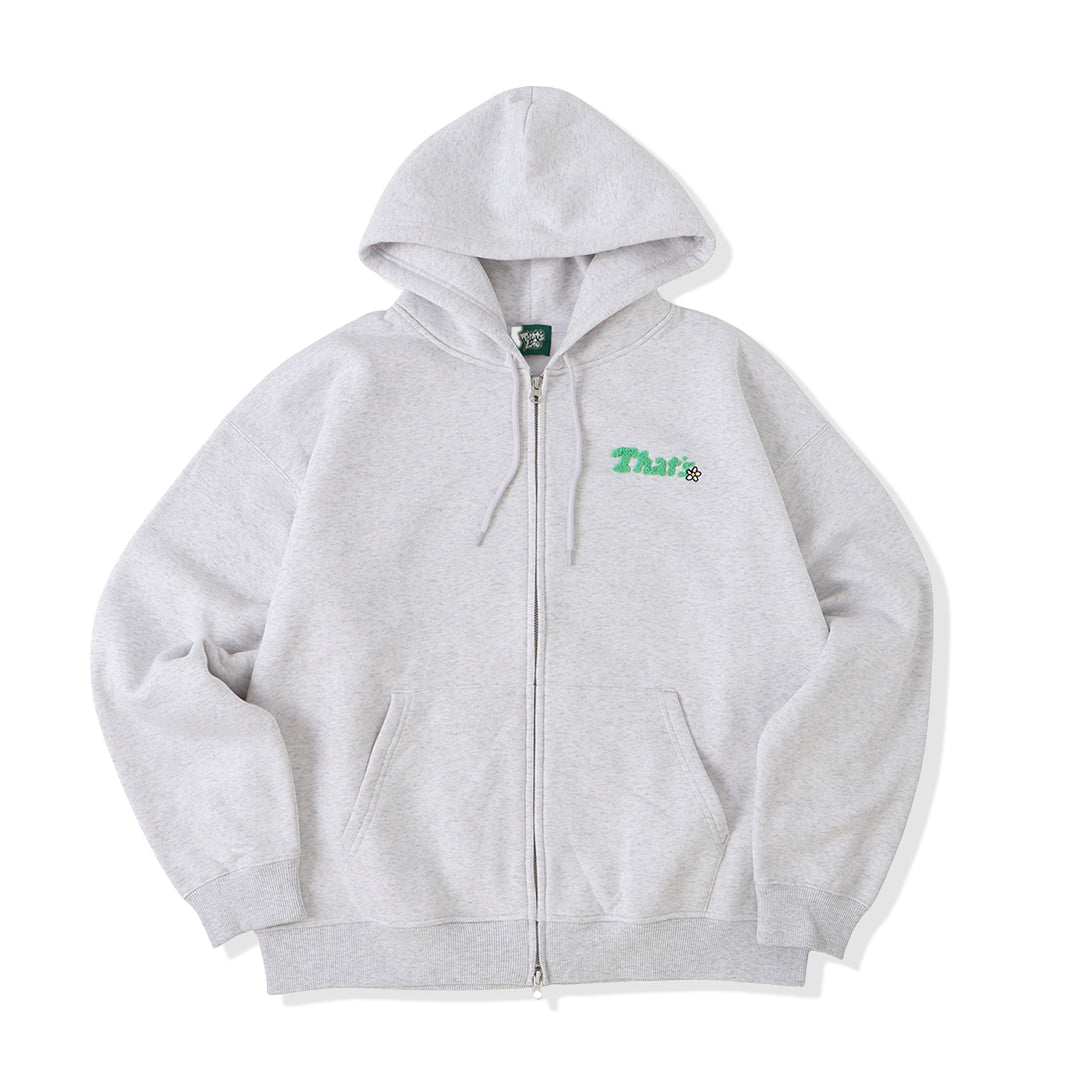 HEAVY WEIGHT 10.0oz FLOWER LOGO ZIP HOODIE