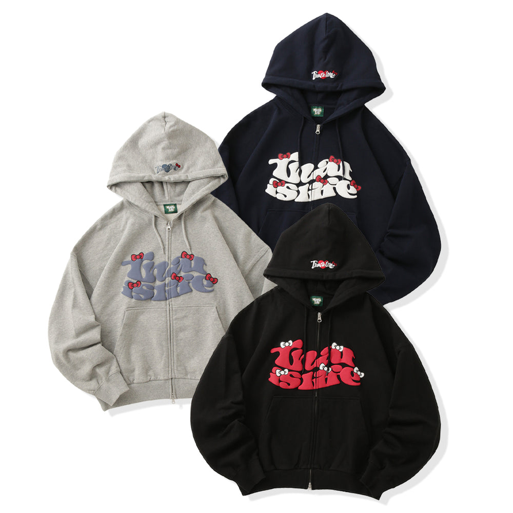 HELLO KITTY × HEAVY WEIGHT 12.0oz FRONT LOGO ZIP HOODIE free