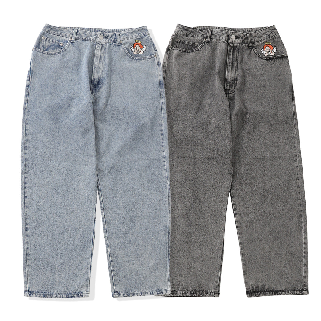 That's life Angel logo Denim pants – That's life online store
