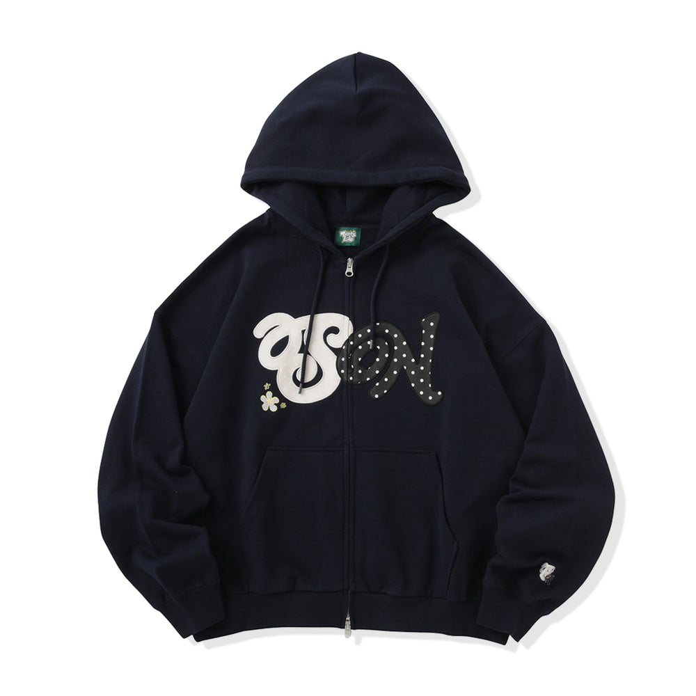 HEAVY WEIGHT 12.0oz SN DOT LOGO ZIP HOODIE free