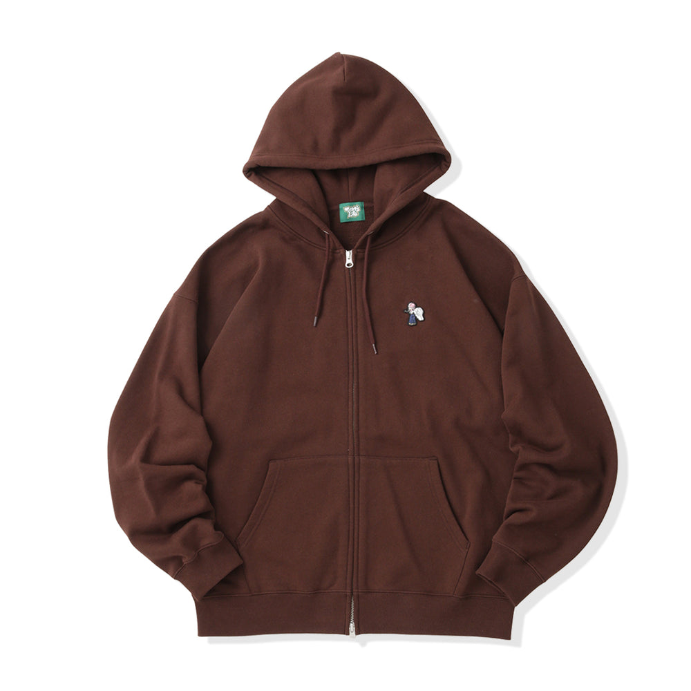 HEAVY WEIGHT 13.0oz "ANGEL GIRL" LOGO ZIP HOODIE free