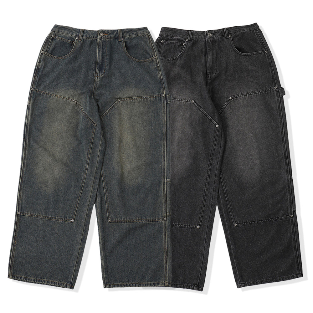 “CAP BOY” logo Original Double Knee Denim