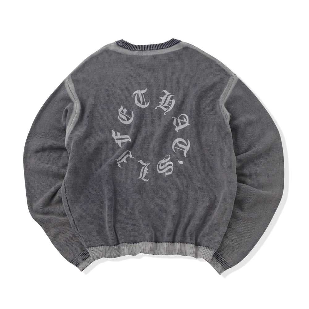 Vintage styles Circle logo knit