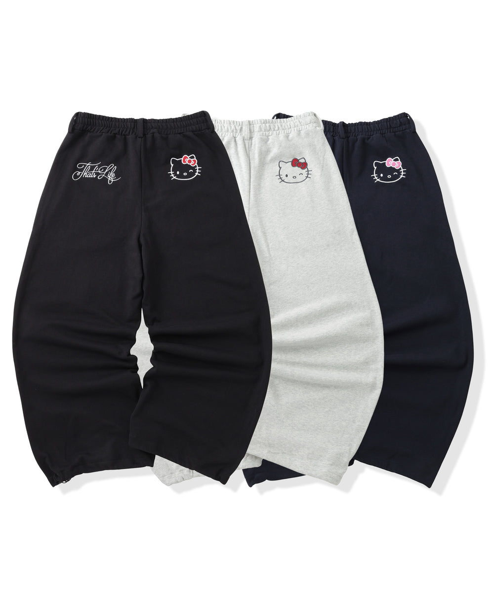 HELLO KITTY × Double Embroidery sweat pants free