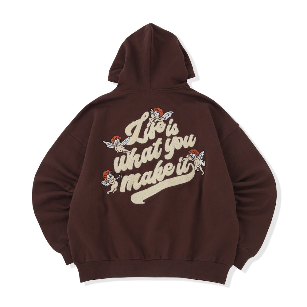 HEAVY WEIGHT 12.0oz ANGEL LOGO ZIP HOODIE