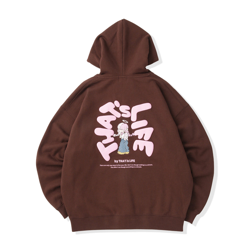 HEAVY WEIGHT 13.0oz "ANGEL GIRL" LOGO ZIP HOODIE free