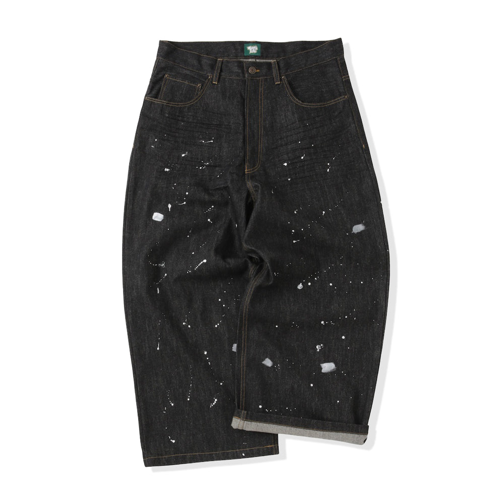 TS logo Rigid Baggy Paint Denim pants