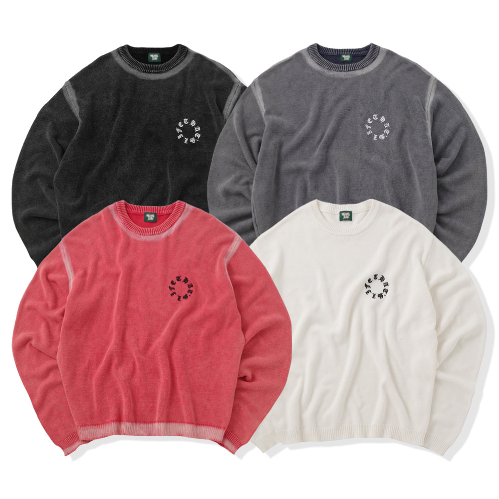 Vintage styles Circle logo knit
