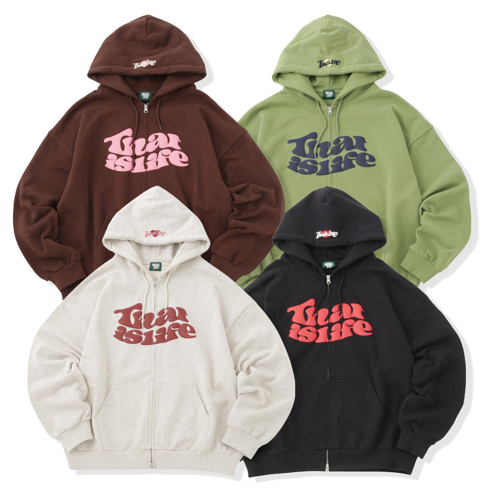 HEAVY WEIGHT 12.0oz FRONT LOGO ZIP HOODIE