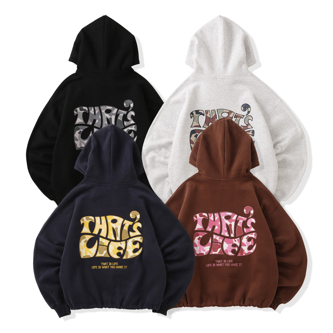 Surf Camo logo front print hoodie free