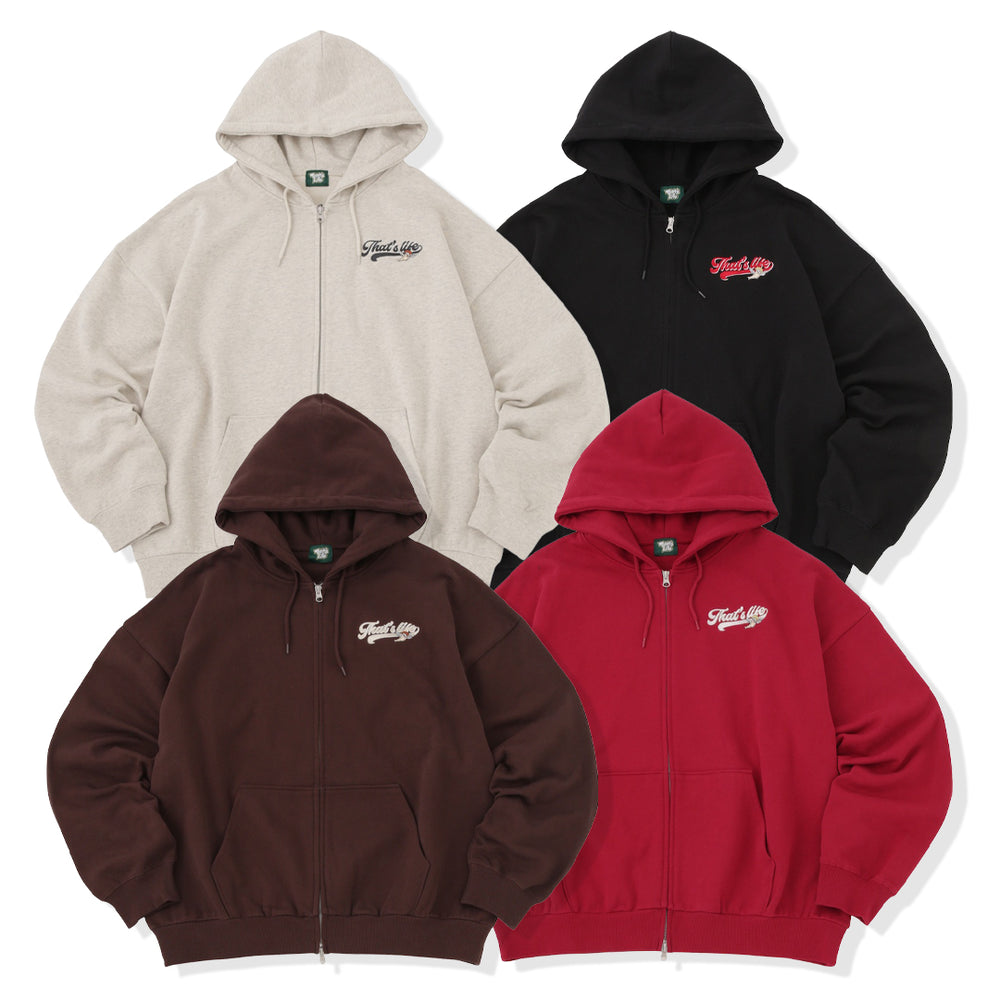 HEAVY WEIGHT 12.0oz ANGEL LOGO ZIP HOODIE