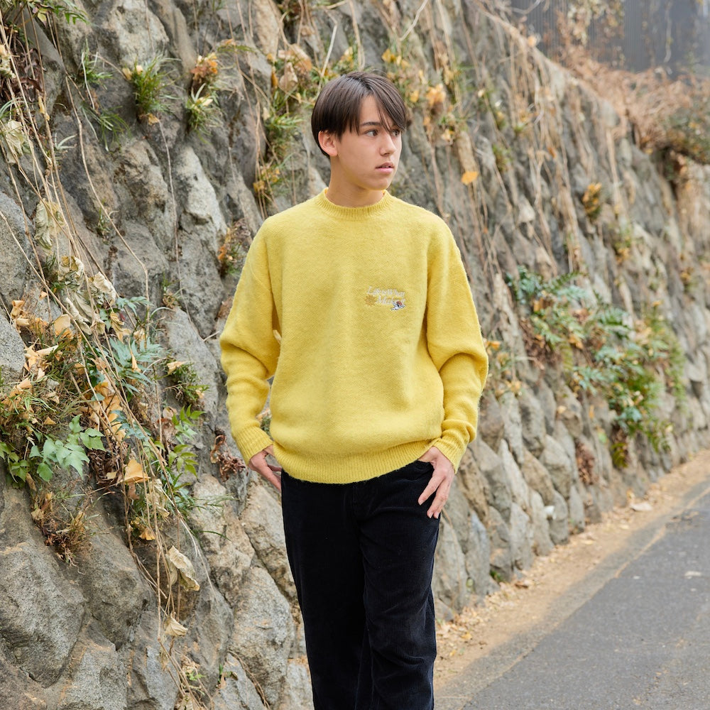 Mohair mix “ANGEL” logo knit
