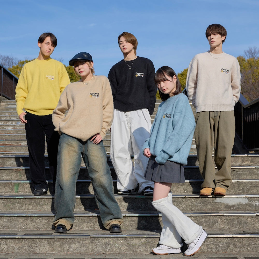 Mohair mix “ANGEL” logo knit