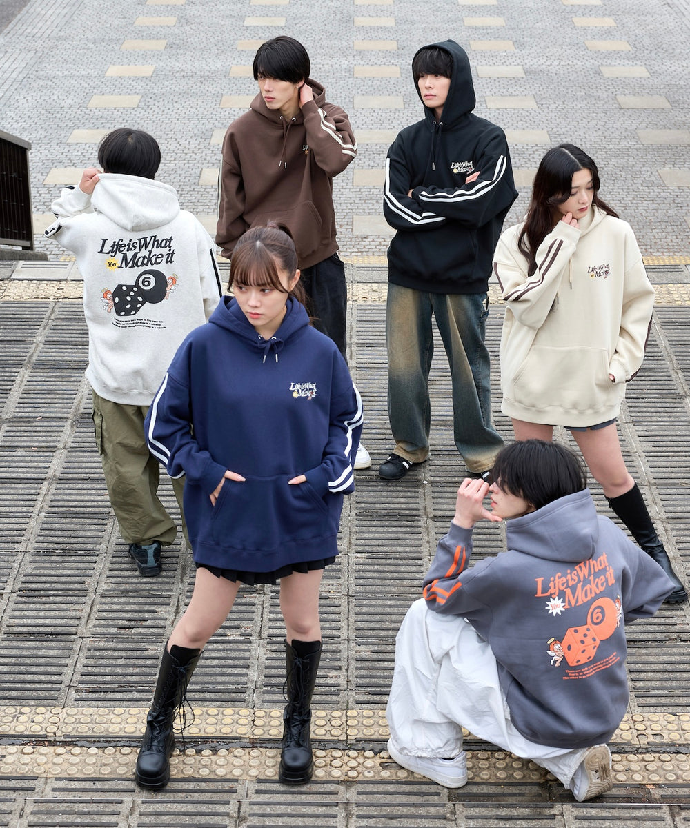 HEAVY WEIGHT “ANGEL DICE” LOGO LINE HOODIE 