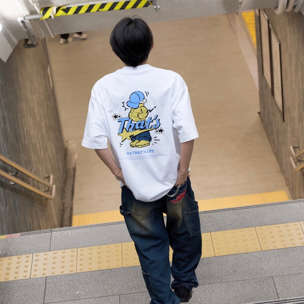 HEAVY WEIGHT 7.1oz "CAP BOY" LOGO TEE