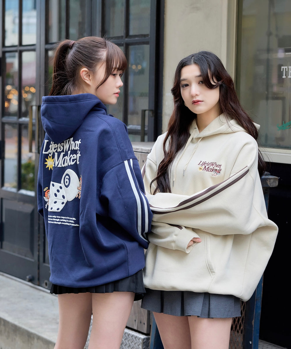 HEAVY WEIGHT “ANGEL DICE” LOGO LINE HOODIE 