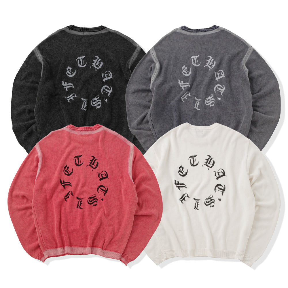 Vintage styles Circle logo knit