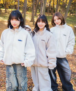 2way Reversible Heart logo Nylon / Boa Jackets – That's life