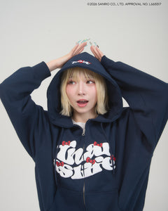 ザッツライフ　キティパーカー HELLO KITTY × Glitter Embroidery Fur zip hoodie – That's life