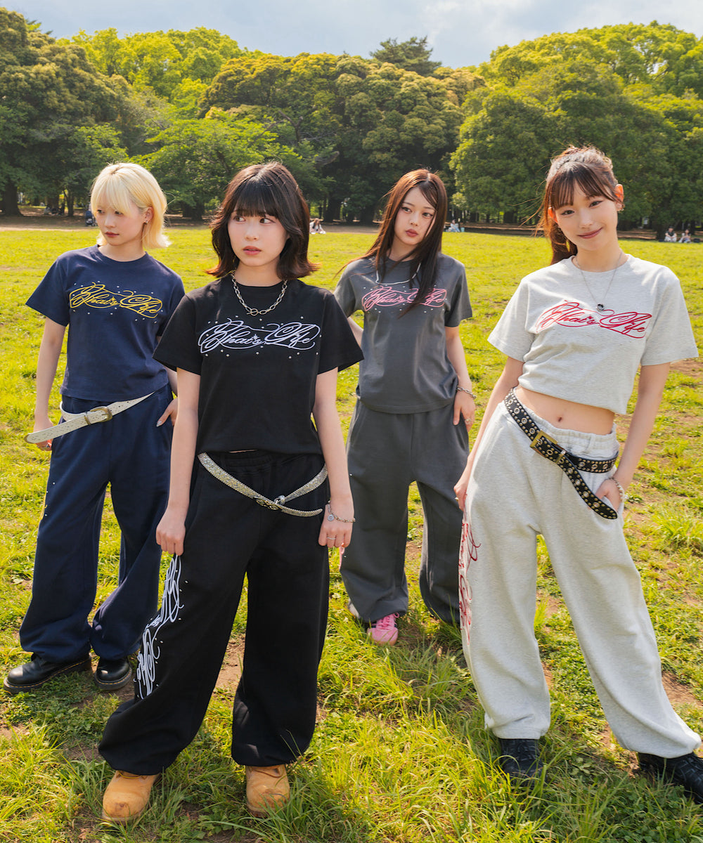 Shooting Star Script logo tee