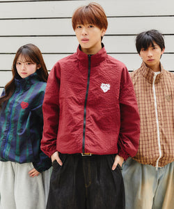 Heart logo 2way Reversible Checked Nylon Jackets – That's life