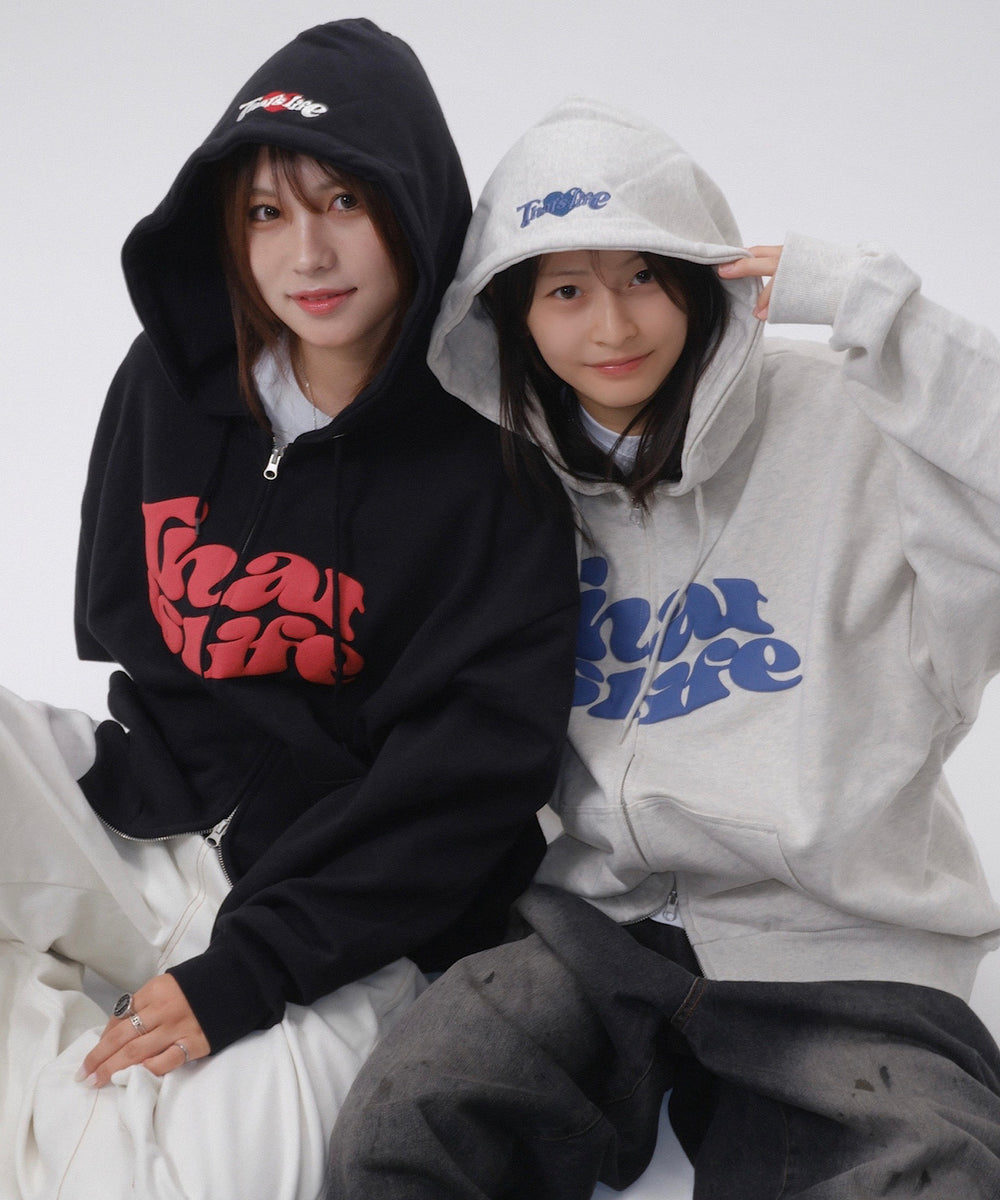 HEAVY WEIGHT 12.0oz FRONT LOGO ZIP HOODIE