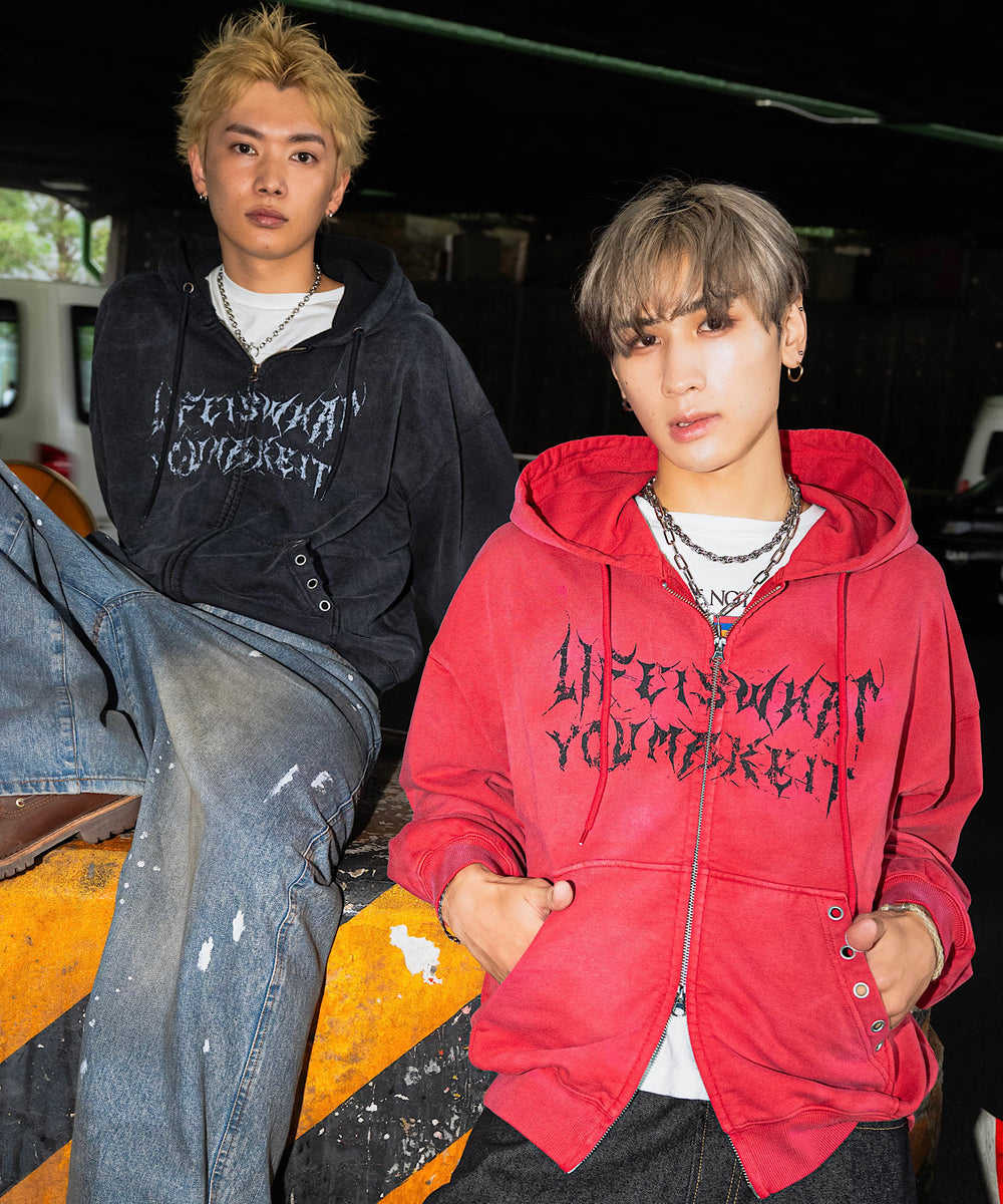 Vintage styles URBAN SCARS zip hoodie