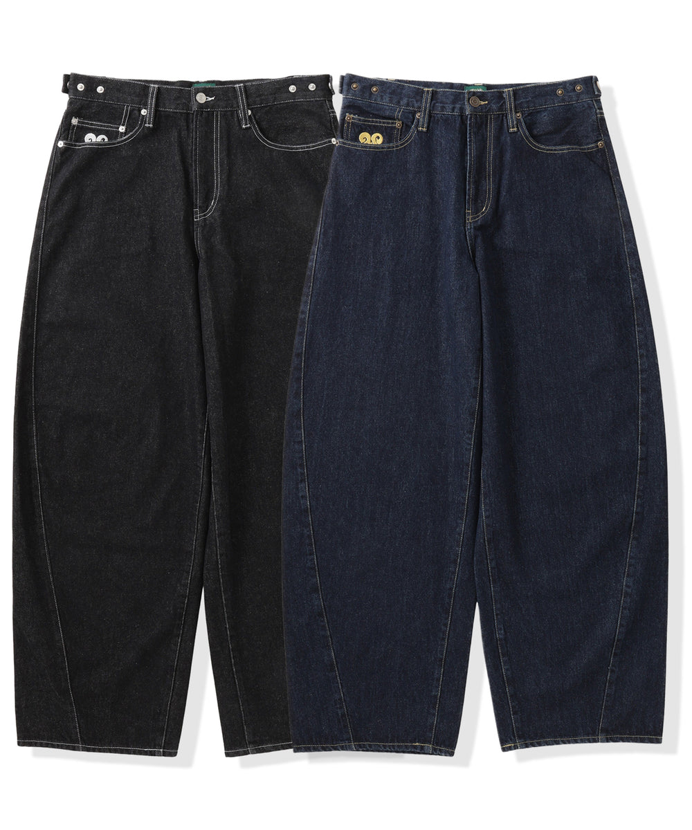 TL heart logo patch One Wash Curved Denim