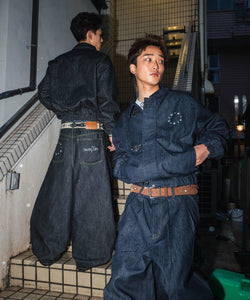 Rigid denim fireman セットアップ Star Embroidery Rigid Denim Fireman Jacket – That's life online store