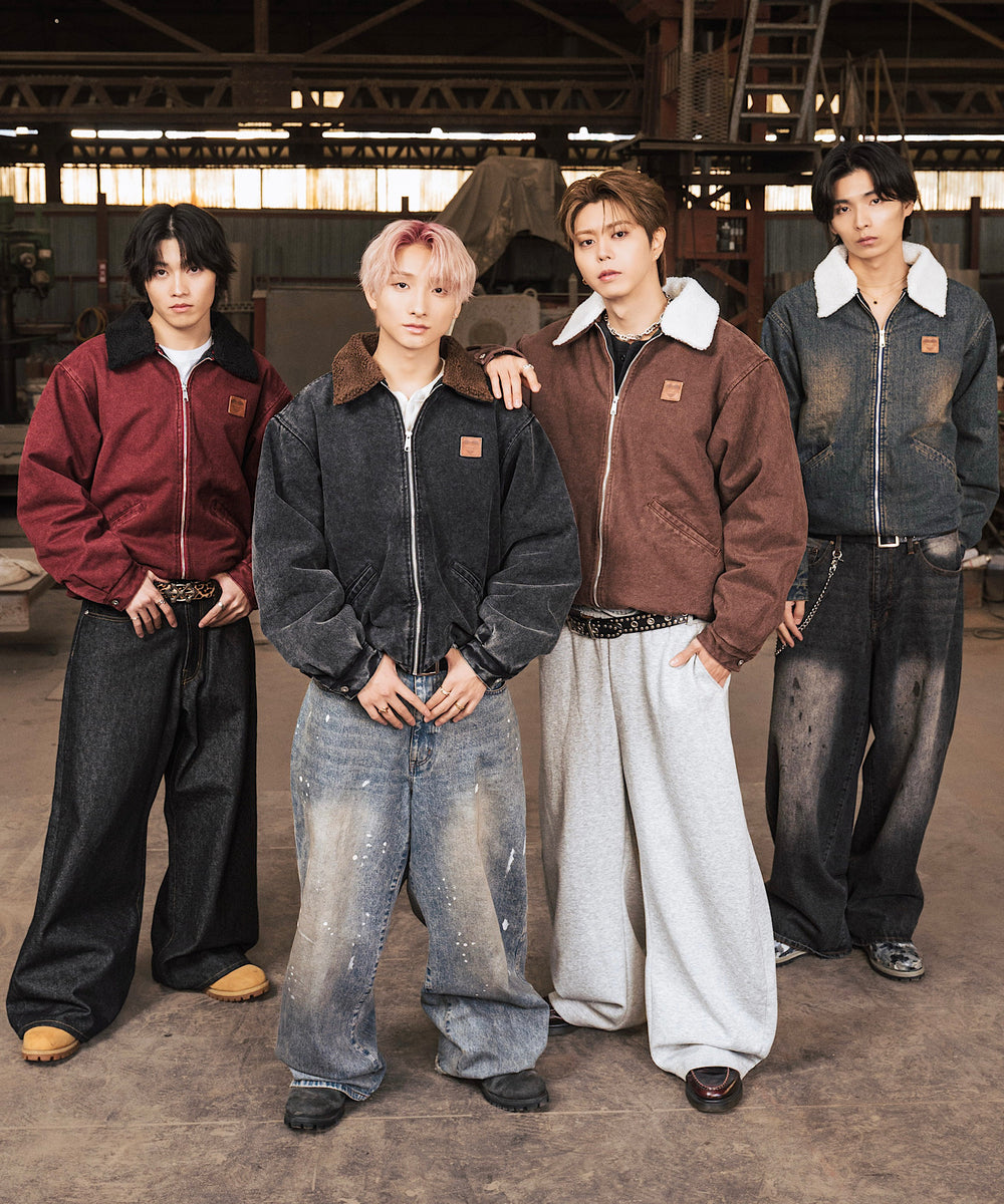 Vintage styles Heart logo Duck Boa Jacket