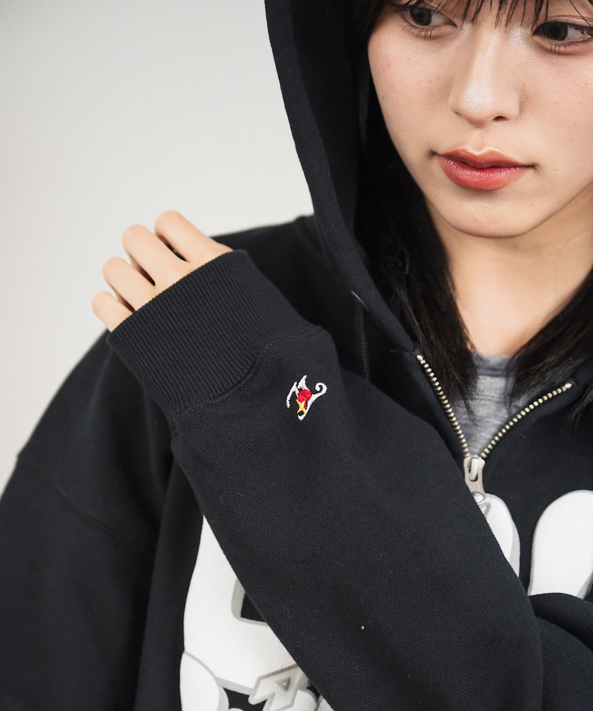 HEAVY WEIGHT 13.0oz "LOVE WAVE" LOGO ZIP HOODIE