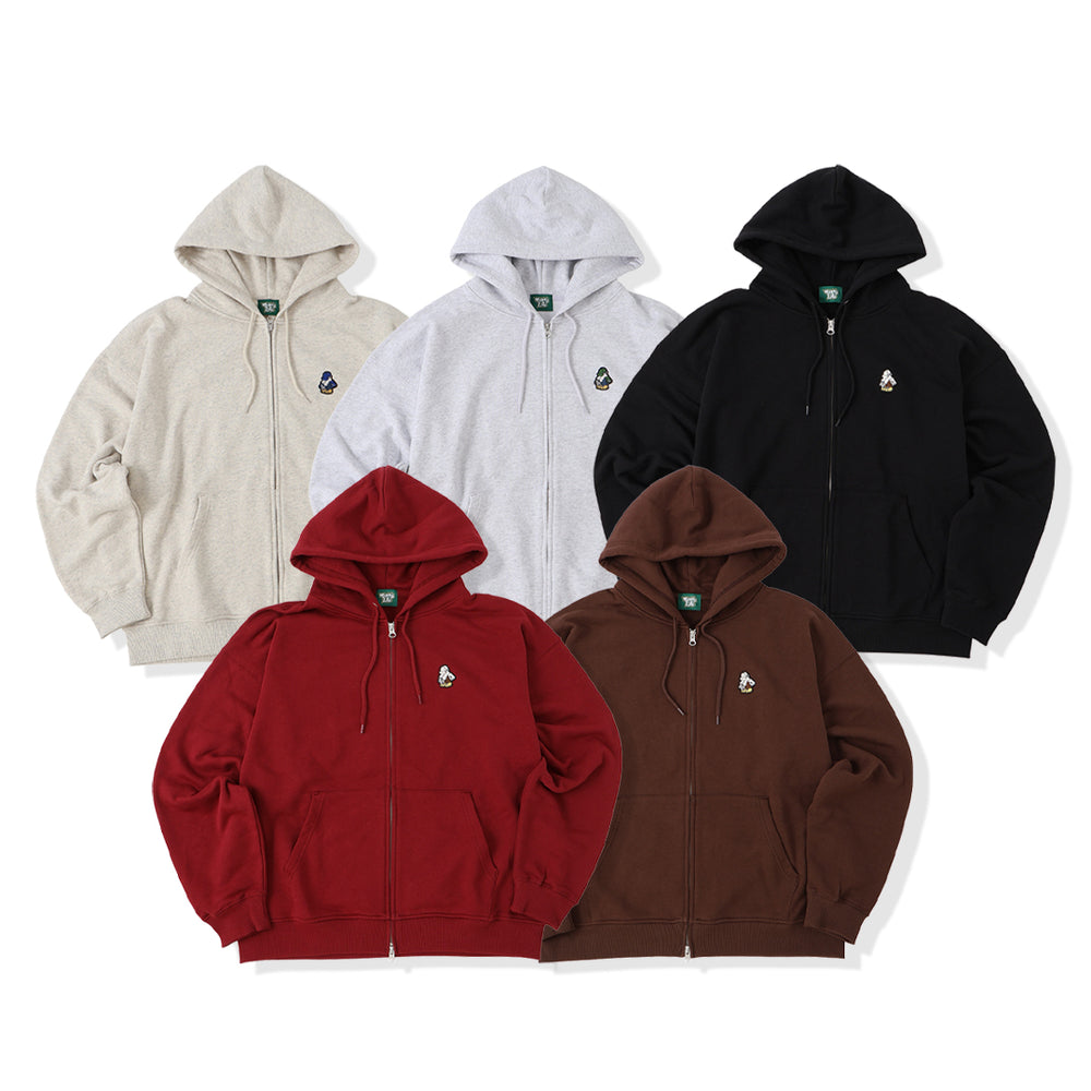 HEAVY WEIGHT 11.0oz "FLOWER BOY" LOGO ZIP HOODIE