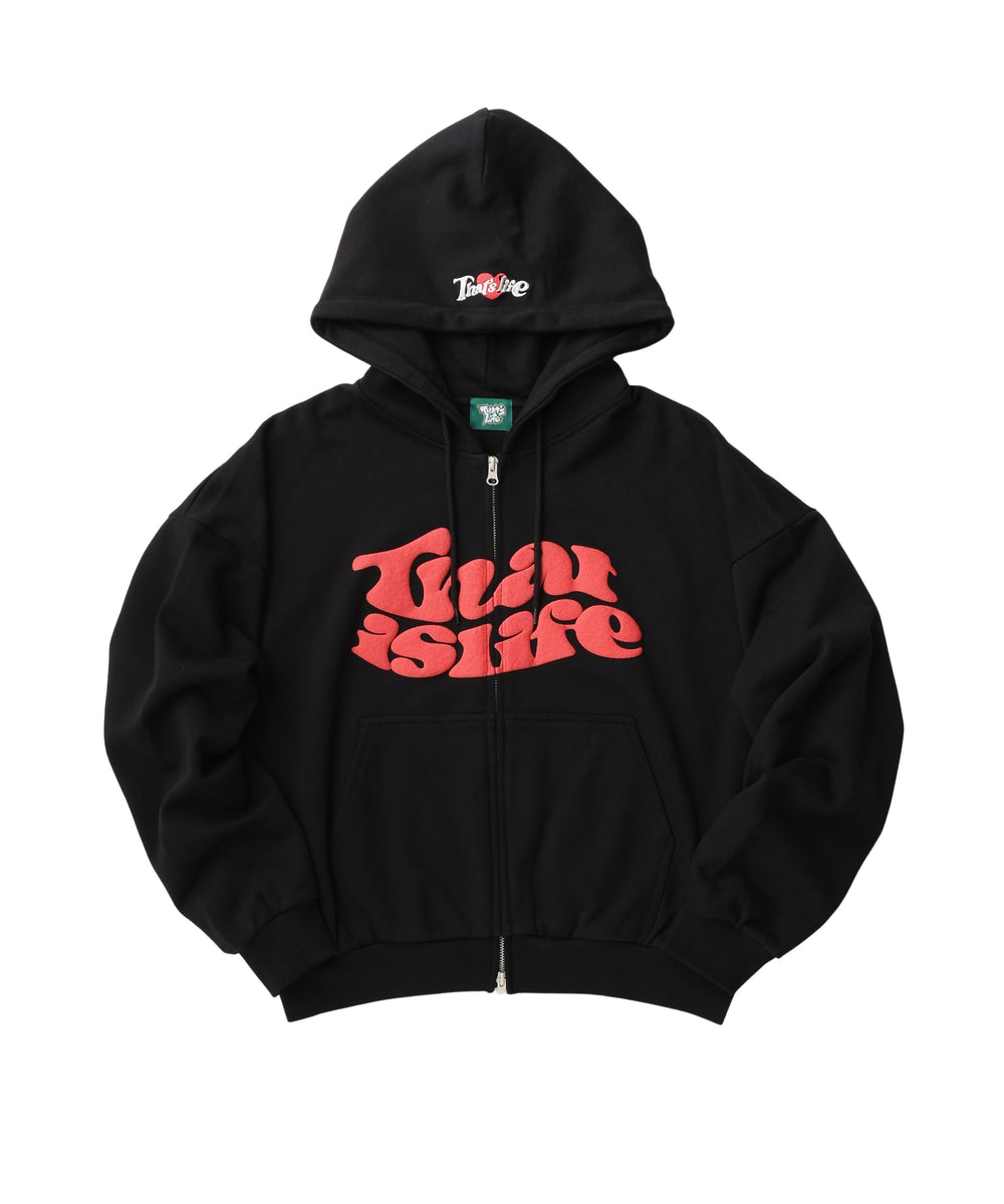 HEAVY WEIGHT 12.0oz FRONT LOGO ZIP HOODIE