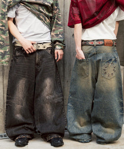 Vintage Washed Baggy Denim – That's life online store