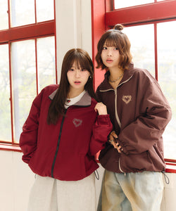 Heart logo 2way Reversible Nylon Jackets – That's life online store