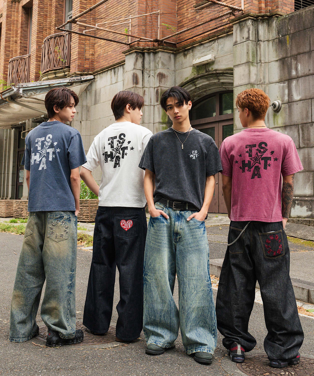 Vintage styles Rock Star logo tee