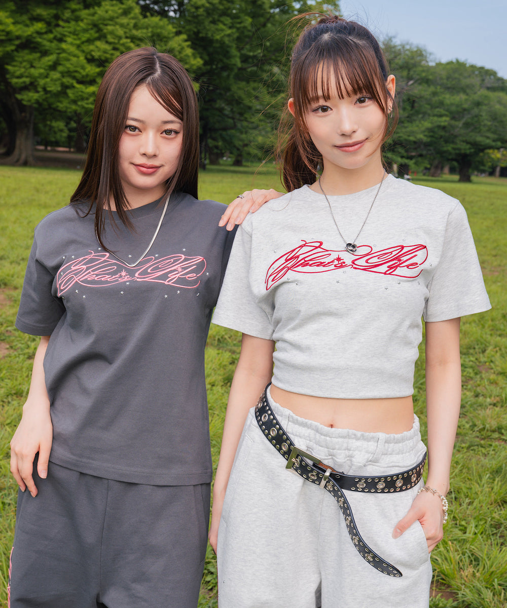 Shooting Star Script logo tee